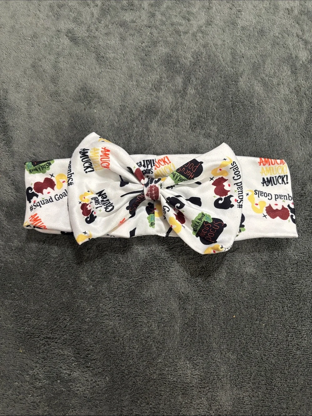 Hocus Pocus Themed Kids White Bow Headband